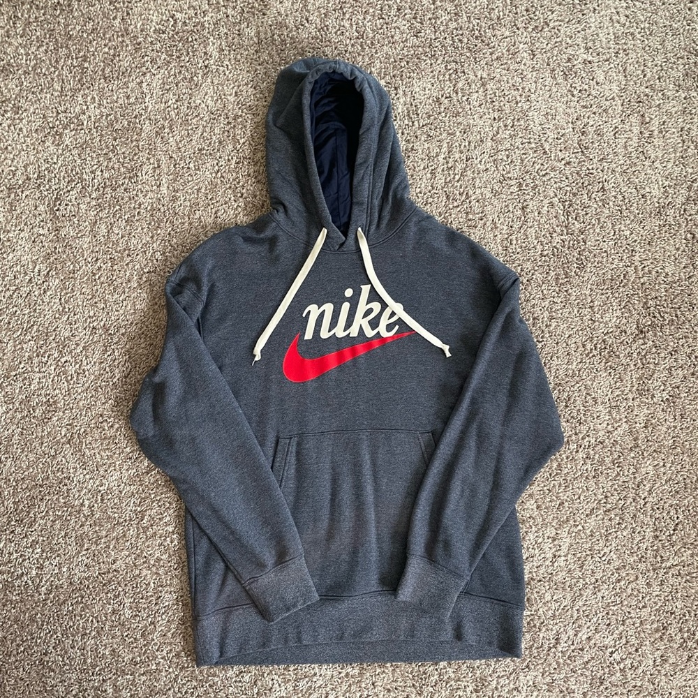 Nike Air Hoodie Hooded Sweatshirt size Large Heather Blue